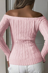 Slim Fit Off Shoulder Sweater