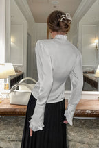 Victorian Ruffle Trim Blouse