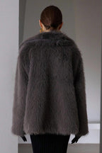 Luxe Solid Faux Fur Winter Coat