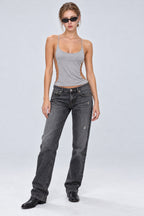 Chain Cut Out Backless Crossover Cami Top