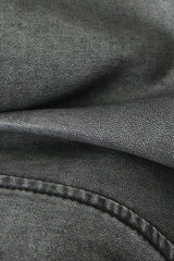 Washed PU Moto Biker Jacket