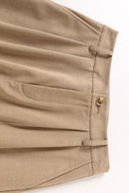 Loose Fit Straight Tailored Casual Shorts