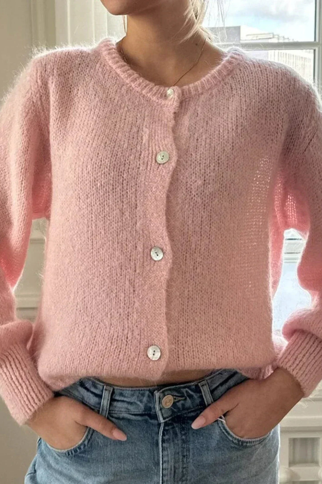 Soft Loose Knit O-Neck Cardigan Secondary image