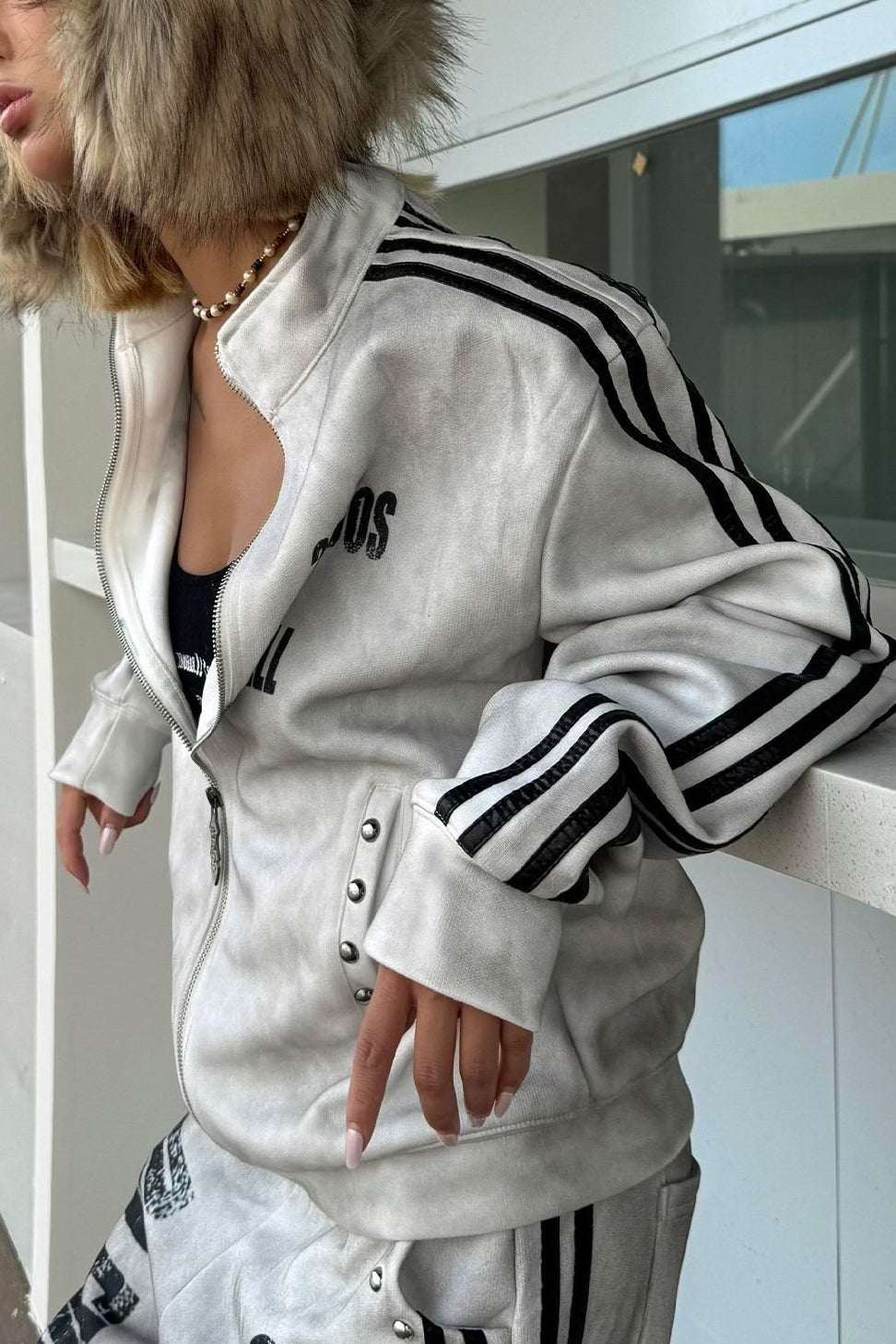 Dark Graphic Loose Fit Hip-Hop Sweatshirt
