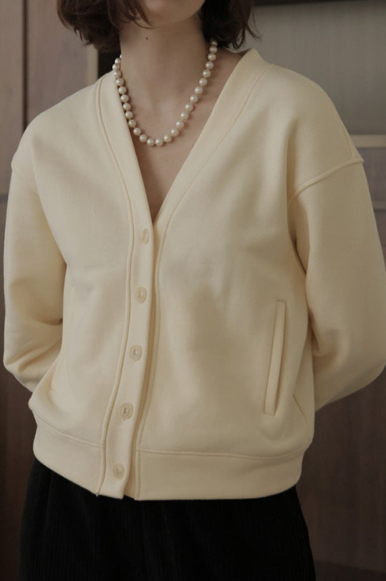 Vintage Cotton V Neck Cardigan Main image