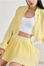 Cropped Zip-Up Athletic Jacket