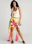 Floral Tie Strap Flowy Vacation Skirt