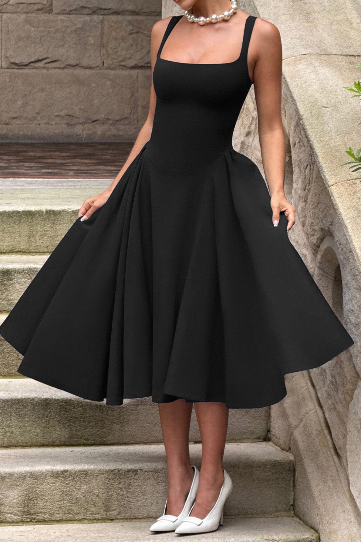 Sleeveless Cami Midi Work Dress Secondary image