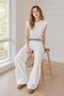 Contrast Tape Straight Leg Pants