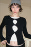 Cutout Layered Slim Long Sleeve T-shirts