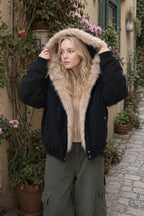 Fur Hooded Insulated Jacket