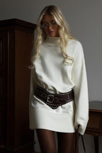 Loose Fit Long Turtleneck Sweater