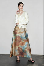 Tie Dye Gradient Elegant Vacation Skirt