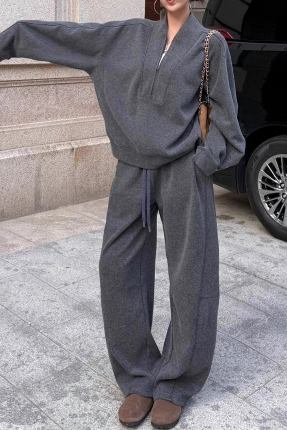 Quiet Luxury Hoodie Joggers Activewear Set Main image