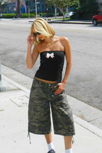 Solid Bandeau Slim Fit Crop Top