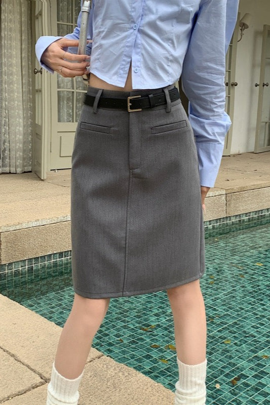 High Waist A Line Mini Skirt Main image