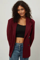 Minimalist Double Breasted Draped Blazer