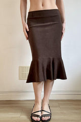 Suede Mermaid Bodycon Skirt