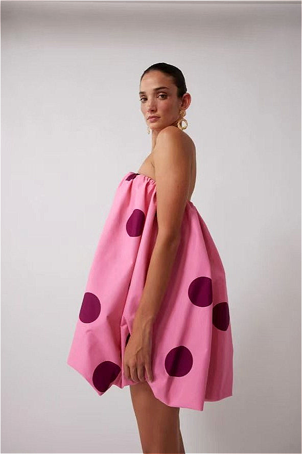 Polka Dot Strapless Bodycon Mini Dress Secondary image