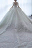 Beaded Luxurious A Line Wedding Dress