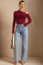 Draped Asymmetric Neck Long Sleeved T-shirts