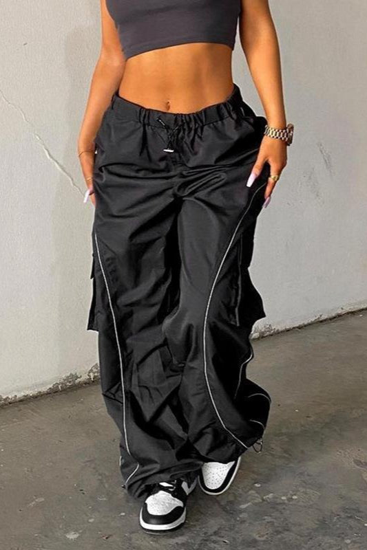 Vintage Street Straight Wide Leg Casual Cargo Pants Main image