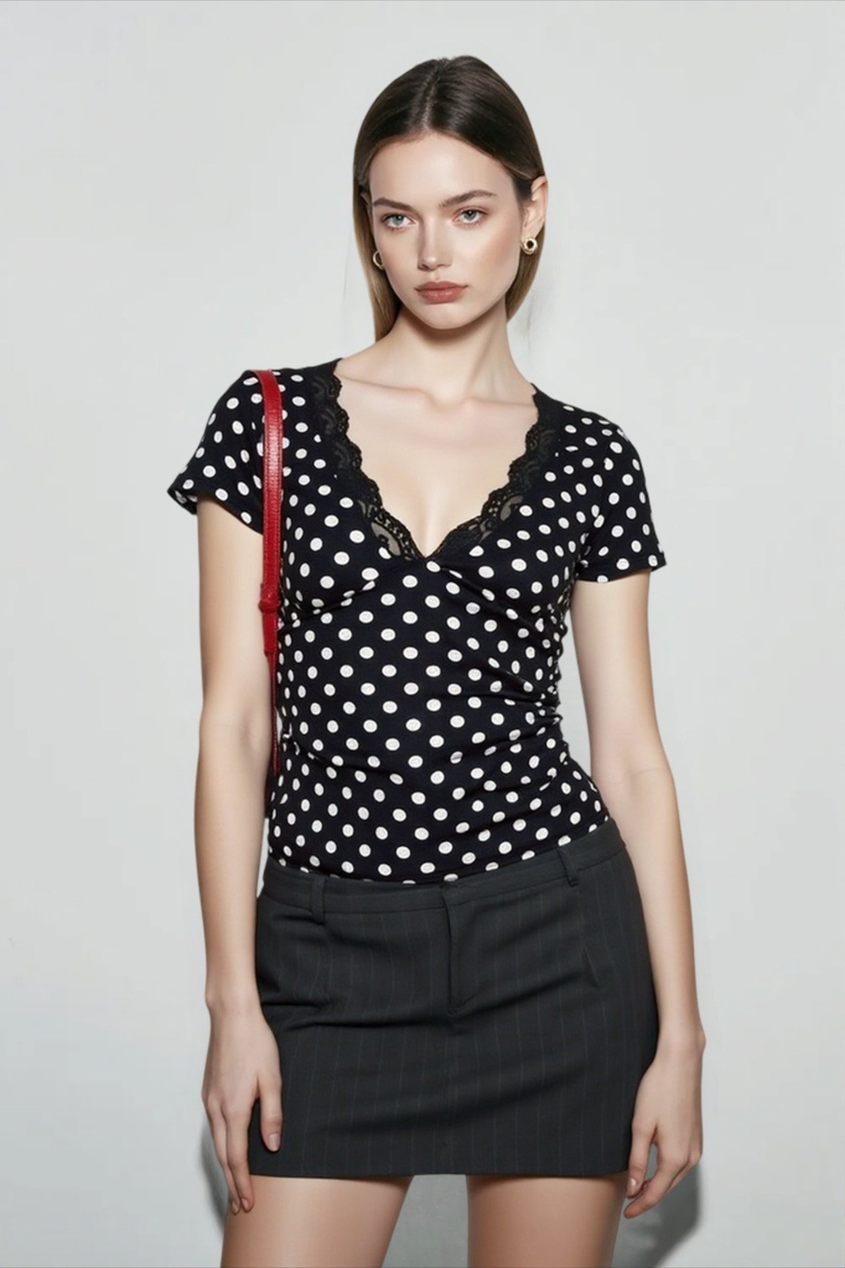 Sexy Colorblock Dot T-shirts Main image