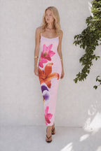 Chic Floral Strap Bodycon Vacation Dress