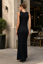 V Neck Flowy Midi Slip Dress