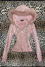Fuzzy Cropped Zip-Up Fitted Hoodie