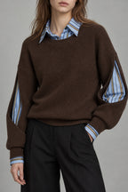 Vibemartini 2 in 1 Ribbed Cutout Sweater