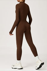 Fleece Lined Slim Thermal Yoga Workout Jumpsuit