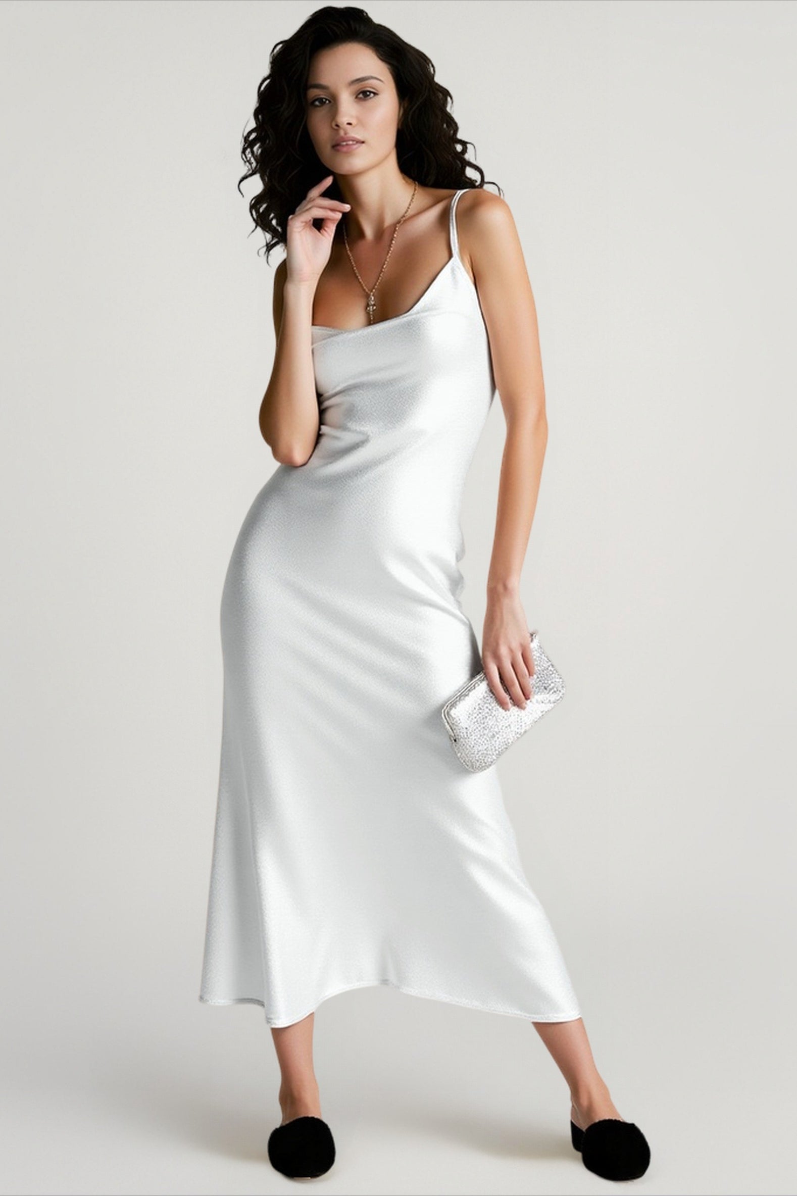 Sultry Open Back Slip Dress Secondary image
