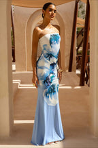 Strapless Bodycon Maxi Vacation Dress