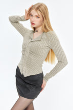 Single Breasted Knit Cardigan
