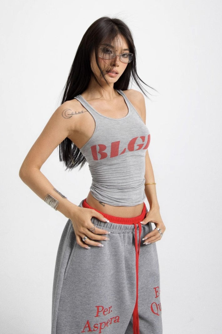 Retro Racerback Ribbed Tank Top Main image