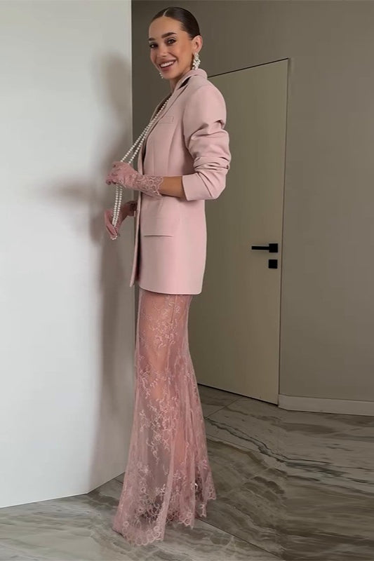 Dusty Pink Long Sleeve Tailored Blazer Secondary image