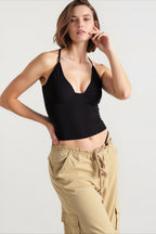 V Neck Halter Cami Top