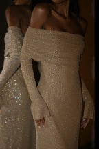 Bodycon Sequin Maxi Party Dress