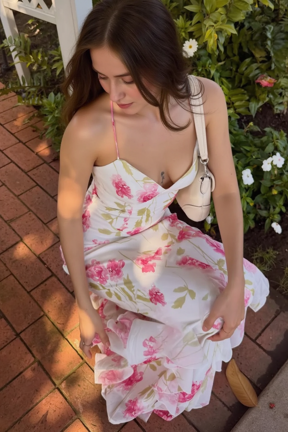 Floral Print Tie Back Vacation Maxi Slip Dress Secondary image