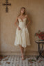 Sculpted Flower Plunge Midi Slip Dress