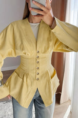 Retro Tailored Pintuck Blouse