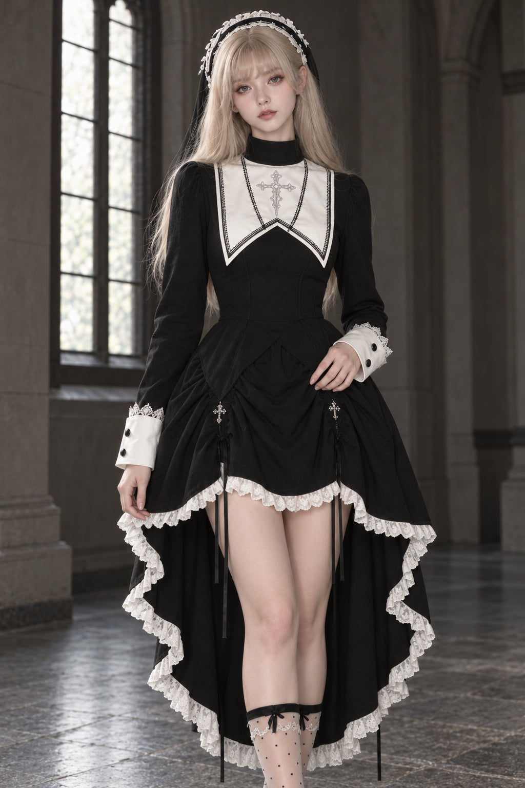 Halloween Gothic Cross Lolita Dress
