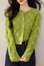 Faux Fur Cable Knit Cardigan