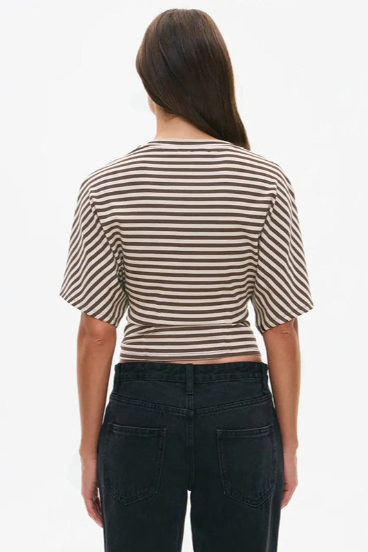 Striped Crew Neck Slim Fit Short Sleeve Tee