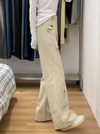 High Waist Pocketed Cargo Flare Jeans