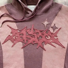 Star Patchwork Oversized Hoodie