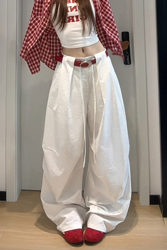 Vintage American Loose Slim Fit Wide Leg Cargo Pants Main image