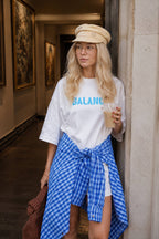 Vintage Letter Printed Cotton T-Shirt