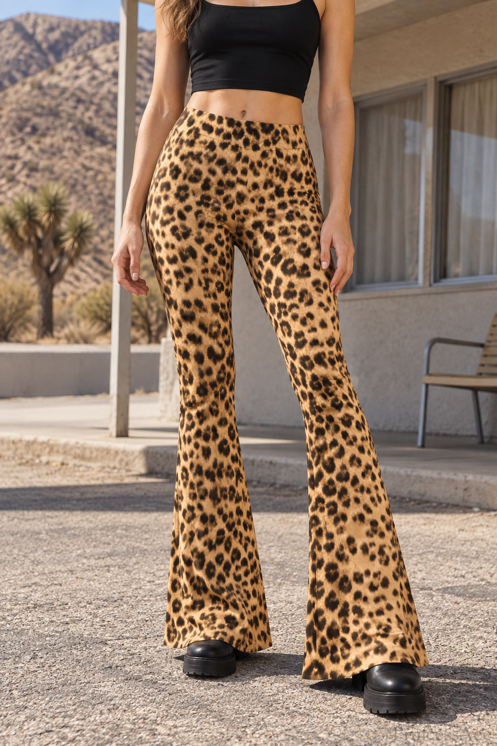 Leopard Print Flare Pant Secondary image